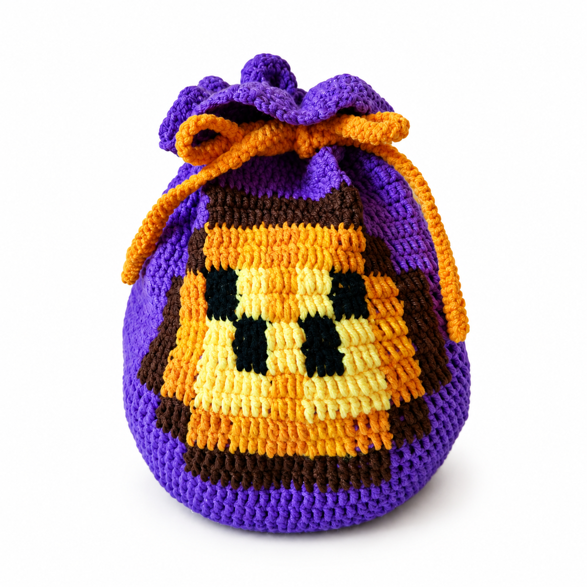 Handmade Crochet Treasure Bag - Halloween Edition