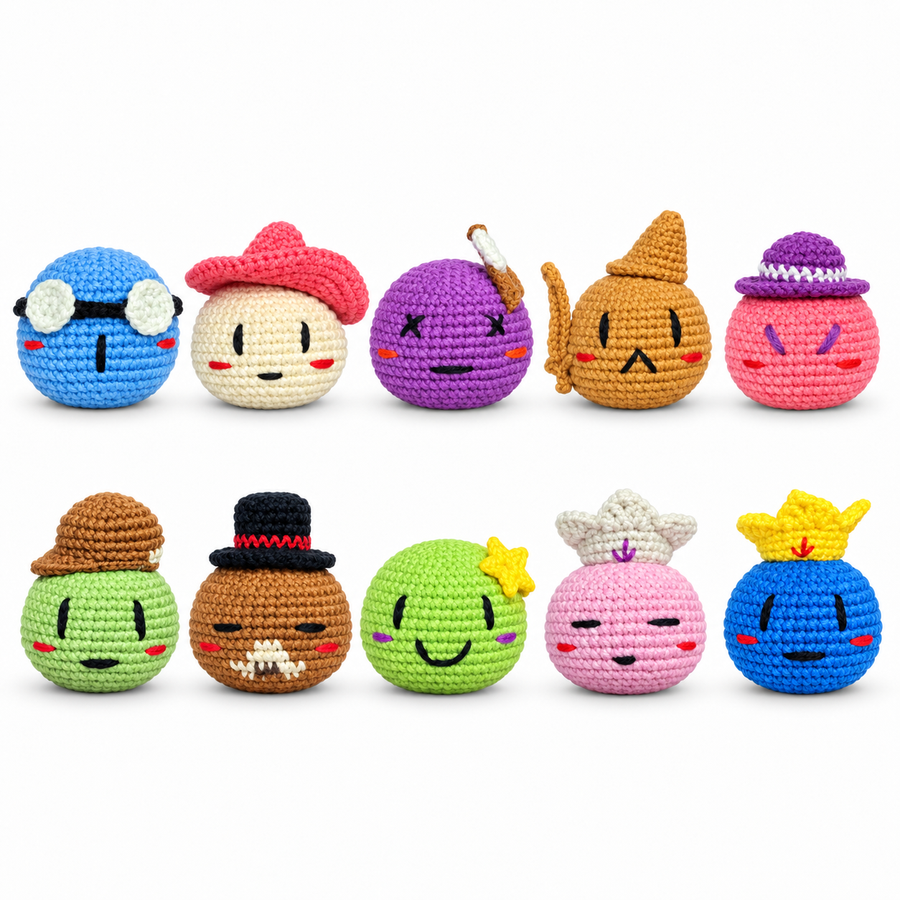 Slime Plush Toy Complete Collection – 10-Piece Handmade Bundle