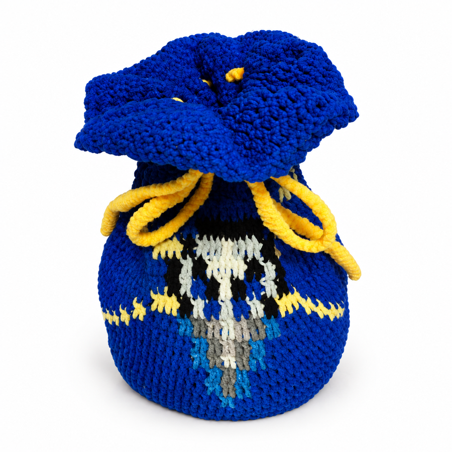 Handmade Crochet Treasure Bag - Lunatic Cultist Edition